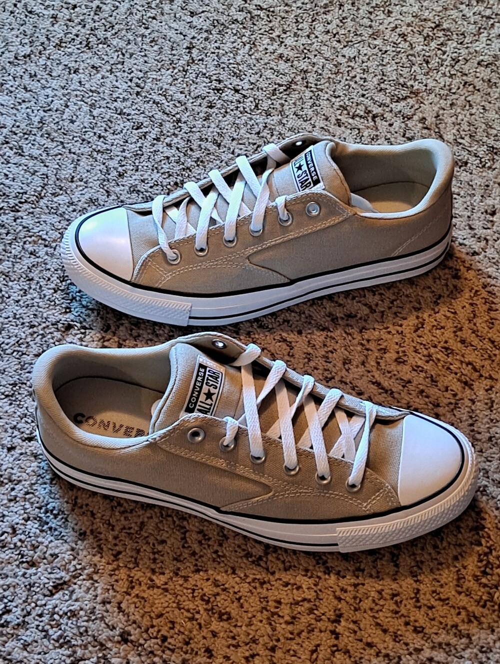 Chuck Taylor All Star Converse Men's Beige Canvas Sneakers Size 11.5